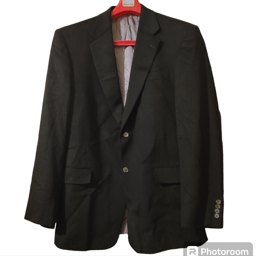 Hart Schaffner Marx Gold Trumpeter Loro Piana Cashmere Blazer Jacket Black 44L